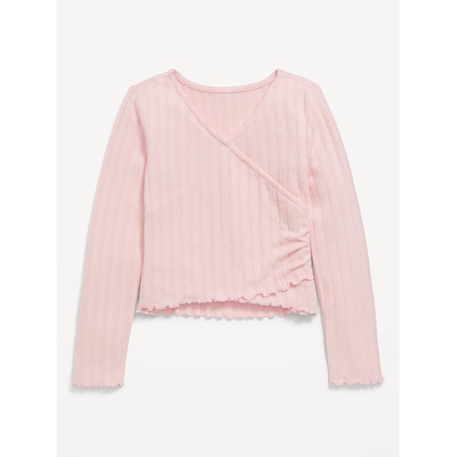 올드네이비 Cozy Wrap-Front Ribbed Top for Girls