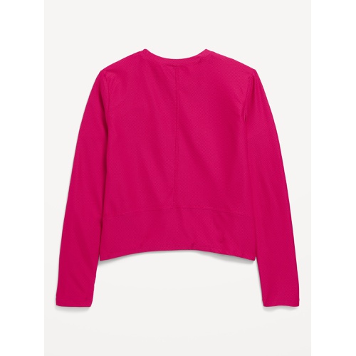 올드네이비 Long-Sleeve Curved-Hem Performance Top for Girls Hot Deal