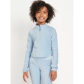 Half-Zip Velour Performance Top for Girls Hot Deal