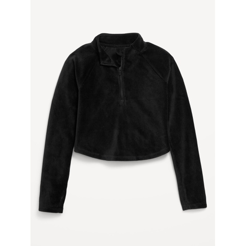 올드네이비 Half-Zip Velour Performance Top for Girls Hot Deal