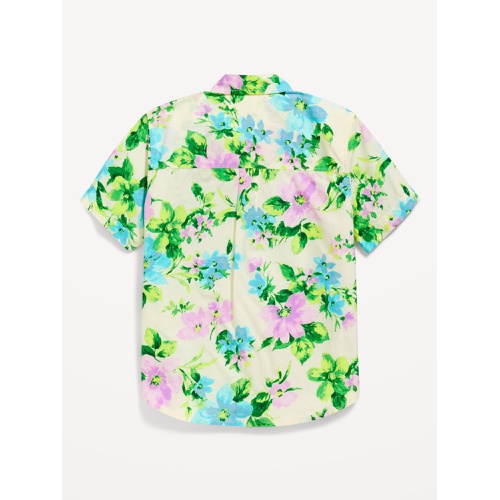 올드네이비 Short-Sleeve Printed Poplin Shirt for Boys