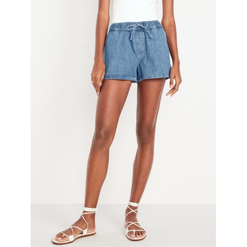 올드네이비 High-Waisted Baggy Jean Shorts -- 3-inch inseam