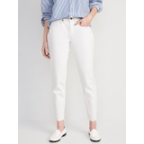 High-Waisted OG Straight White-Wash Cut-Off Ankle Jeans