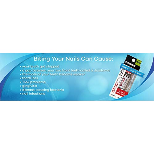  Onyx Professional Stop The Bite Nail Biting & Thumb Sucking Deterrent Polish 0.5 fl oz - Helps Nails Grow & Can Be Used As Top or Base Coat