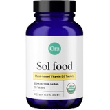 Ora Organic Vitamin D3 2000IU - Vegan Vitamin D from Lichen for Bone Health, Immune Support, & Mood Maximum Absorption - 1 Month Supply, 30 Vegan Tablets