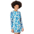 Original Penguin Golf Papercut Floral Long Sleeve Dress