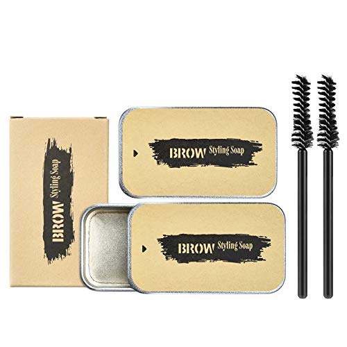  Ownest. Ownest 2PCS Eyebrow Soap Kit,Brows Styling Soap,Long Lasting Waterproof Smudge Proof Eyebrow Styling Pomade for Natural Brows, 3D Feathery Brows Makeup Balm