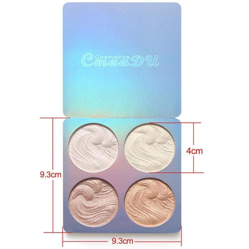  Ownest 2 Pcs Highlighter Makeup Palette Set, Gorgeous Luster Super Silky Texture, Long Lasting Waterproof Glow Bronzer Highlighter Powder Kit-8 Colors