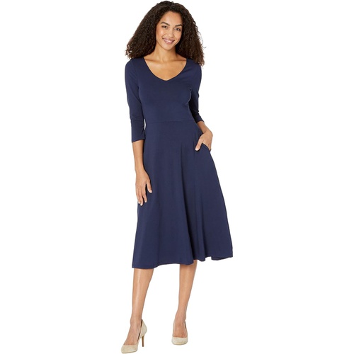  PACT Fit-and-Flare Midi Party Dress