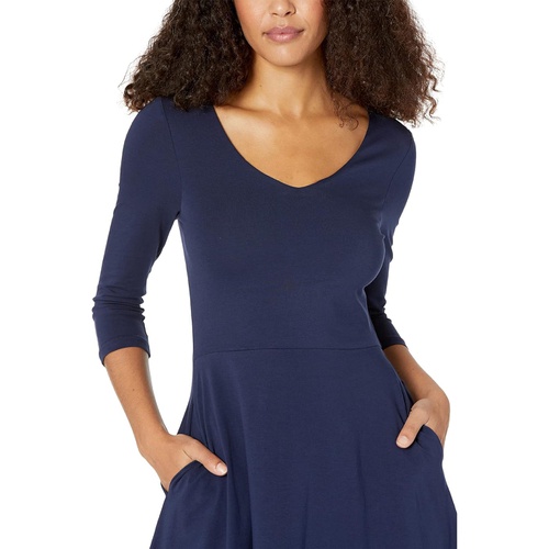  PACT Fit-and-Flare Midi Party Dress