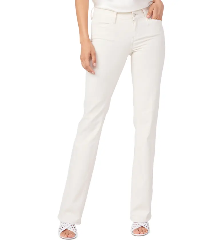 PAIGE Sloane Low Rise Slim Bootcut Jeans_WHITE SANDS