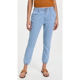 PAIGE Pleated Mayslie Double Button Jeans