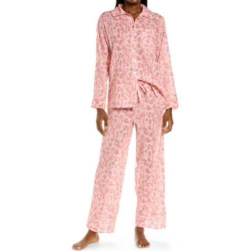  Papinelle Cheetah Print Cotton Voile Pajamas_PINK