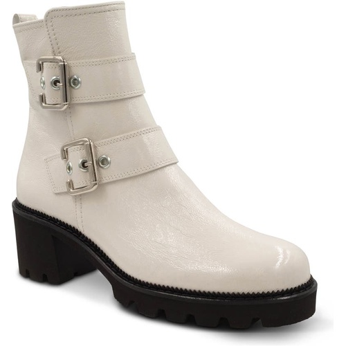  Paul Green Jake Bootie_IVORY CRINKLED PATENT