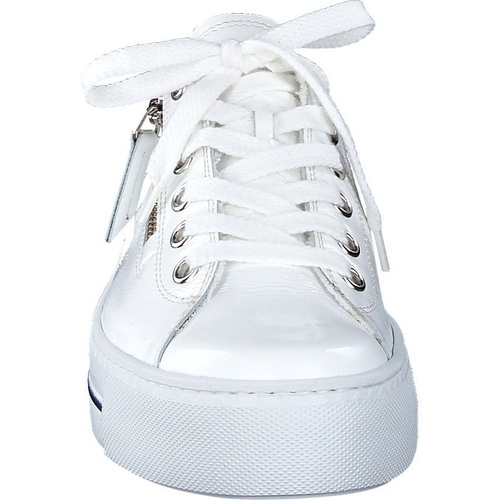  Paul Green Harper Platform Sneaker_WHITE SILVER CRINKLED PAT