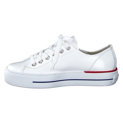  Paul Green Harper Platform Sneaker_WHITE SILVER CRINKLED PAT