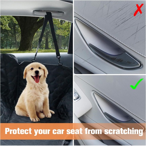  PETICON Car Seat Cover for Dogs, 100% Waterproof Dog Seat Cover for Back Seat with Mesh Window, Scratchproof Dog Car Hammock for Cars, Trucks, SUVs, Jeep, Nonslip Back Seat Protect