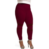 Poetic Justice Janet Curvy Fit Leggings_BURGUNDY