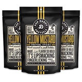 POP DADDY ·POPCORN· Pop Daddy Yellow Mustard, Healthy Bold Gourmet Flavored 7.5oz Pretzel Sticks 3 Pack