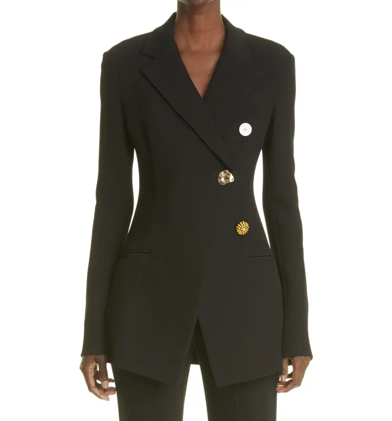 Proenza Schouler Button Blazer_001 BLACK