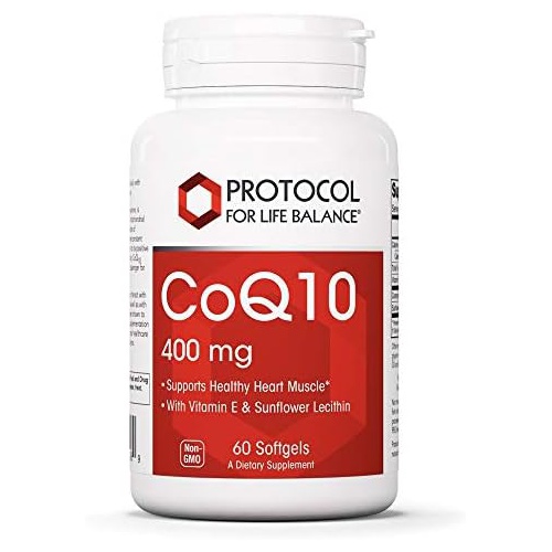  PROTOCOL FOR LIFE BALANCE Protocol CoQ10 400mg with Vitamin E - Antioxidant Supplement and Heart Health Support - 60 Softgels