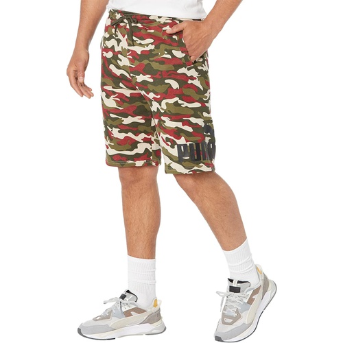 퓨마 PUMA Big & Tall Camo All Over Print Fleece Shorts