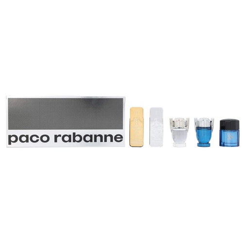  Paco Rabanne 5 Pc Mini Set, Eau De Toillete, Travel Edition For Men, 5ml.17 oz. 1 Million, 1 Million Lucky, Invictus, Invictus Legend, Pure XS