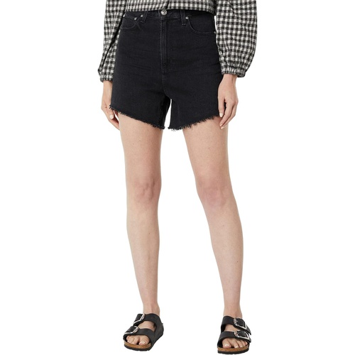  Paige High-Rise Noella Shorts Raw Hem in Night Dive