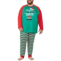 Pajamarama Big & Tall Elf Long PJ Set