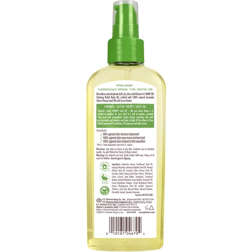  Palmers Cocoa Butter Formula Hemp Oil Calming Relief Body Oil, 5.1 Ounces