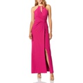 Parker Womens Nola Sleeveless Keyhole Drap Front Evening Dress