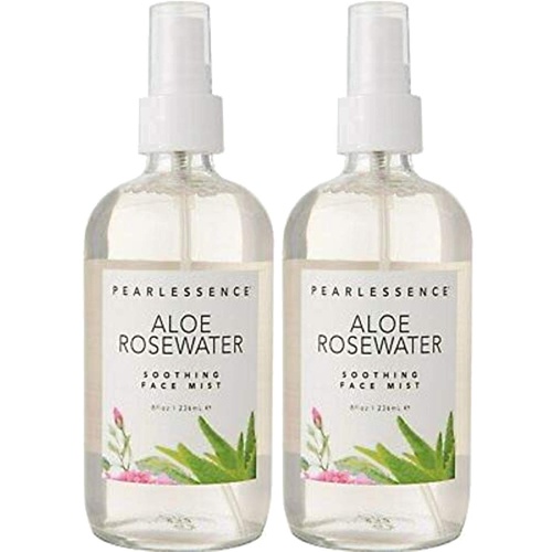  Pearlessence Aloe Rose Water Soothing and Hydrating Face Mist, 8 Oz (2 Pack)
