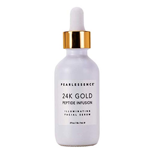  Pearlessence Pearlessenece 24k Gold Peptide Infusion Illuminating Facial Serum - Moisturizes and Helps Repair, Revitalize, and Brighten Skin for a Radiant, Youthful Glow | Made in USA