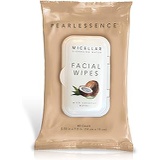 Pearlessence Micellar Cleansing Facial Makeup Remover Wipes w/ Coconut Water, 60 Count (1 Pack)