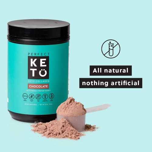  Perfect KETO Collagen Powder with MCT Oil, Grassfed, GF, Multi Supplement, Vanilla 11.07 Oz