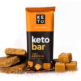 Perfect Keto Bars - The Cleanest Keto Snacks with Collagen and MCT. No Added Sugar, Keto Diet Friendly - 3g Net Carbs, 19g Fat,11g protein - Keto Diet Food Dessert (Salted Caramel,