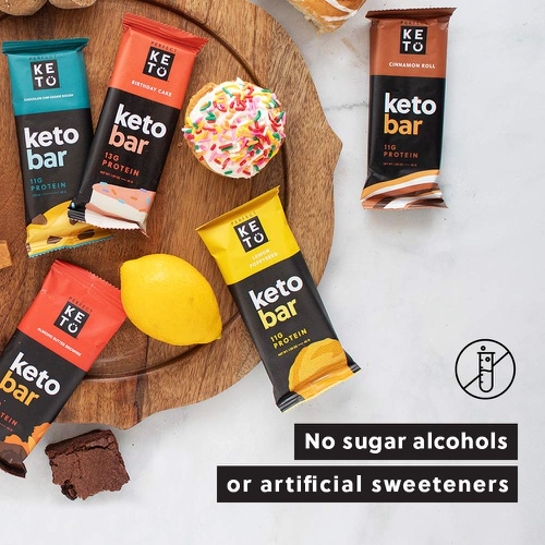  Perfect Keto Bars - The Cleanest Keto Snacks with Collagen and MCT. No Added Sugar, Keto Diet Friendly - 3g Net Carbs, 19g Fat,11g protein - Keto Diet Food Dessert (Salted Caramel,