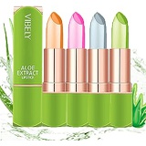 Petansy 4 Pack Aloe Vera Lipstick, Lips Moisturizer Long Lasting Nutritious Lip Balm Magic Temperature Color Change Lip Gloss-Set(E)