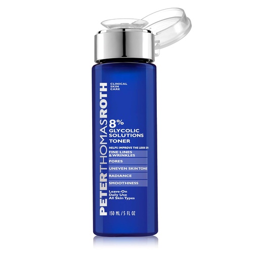  Peter Thomas Roth 8% Glycolic Solutions Toner, Exfoliating Toner with Glycolic Acid and Witch Hazel, Helps Brighten, Clarify and Smooth Skins Appearance