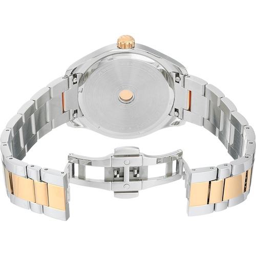  Philip Stein Mens Traveler Swiss-Quartz Watch with Two-Tone-Stainless-Steel Strap, 9 (Model: 92TRG-CBKRG-SSTRG)