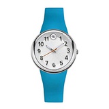 Philip Stein Analog Display Wrist Japanese Quartz Colors Small Smart Watch Blue Leather Band Pin Buckle with White Dial Natural Frequency Technology Provides More Energy - Model F3