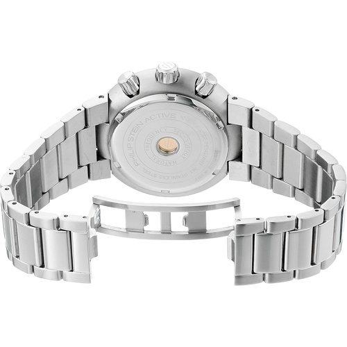  Philip Stein Mens Active Quartz Stainless Steel Casual Watch, Color:Silver-Toned (Model: 32-ABG-SS)