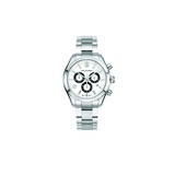 Philip Stein Mens Traveler Stainless Steel Swiss-Quartz Dress Watch with Stainless-Steel Strap, Silver, 41.5 (Model: 92C-CRWBK-SS)