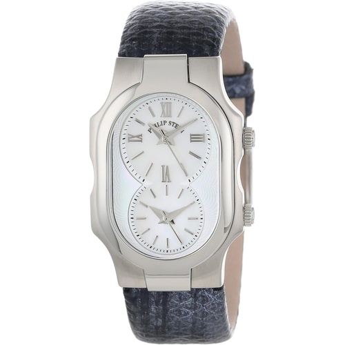  Philip Stein Womens 1-CMOP-UNM Signature Mother-of-Pearl Dial Navy Metallic Karung Strap Watch