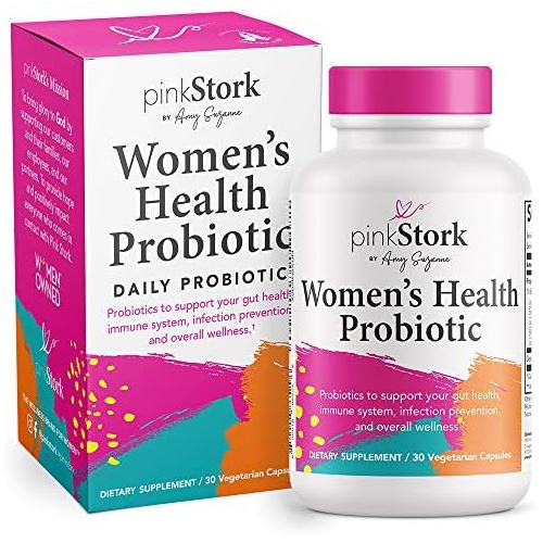  Pink Stork Women’s Health Probiotic: Probiotics for Women, Vaginal Health, pH Balance, Gut Health, Immune Support, Digestive Health, 10 Billion CFUs, Women-Owned, 30 Capsules