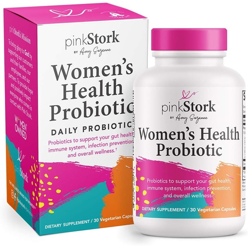  Pink Stork Women’s Health Probiotic: Probiotics for Women, Vaginal Health, pH Balance, Gut Health, Immune Support, Digestive Health, 10 Billion CFUs, Women-Owned, 30 Capsules