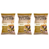 Pipcorn Heirloom Corn Dippers - Truffle (3 Pack of 9.25oz Bags) - No Artificial Anything, Vegan, Gluten Free, 3 Simple Ingredients - Non-GMO Heirloom Corn, Sunflower Oil, Sea Salt,