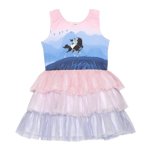  Pippa & Julie Mulan Tiered Tulle Dress (Toddleru002FLittle Kidsu002FBig Kids)