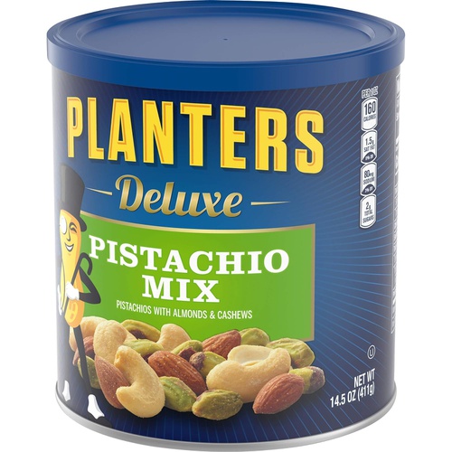  Planters Deluxe Pistachio Nut Mix (14.5 oz Canister) Variety Nut Mix with Pistachios, Almonds and Cashews