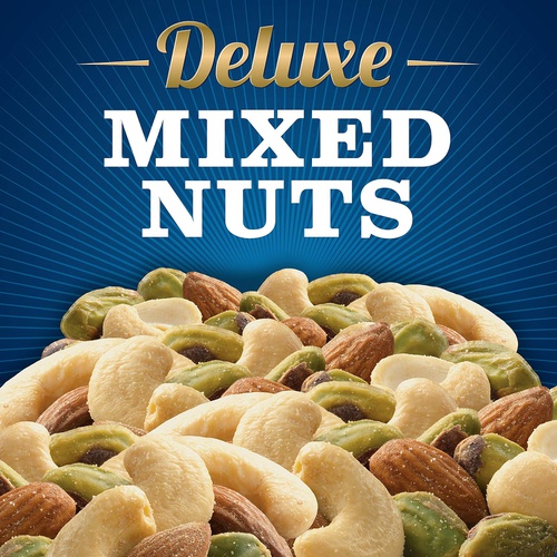  Planters Deluxe Pistachio Nut Mix (14.5 oz Canister) Variety Nut Mix with Pistachios, Almonds and Cashews